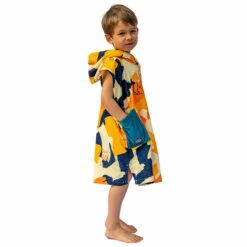 All-In Baby Poncho Camo Sunny Navy Waffle -Équipement De Surf Soldes 2024 baby poncho camo sunny navy waffle 2