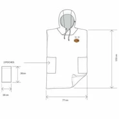 All-In Poncho Classic Beach Strippe Blue Waffle -Équipement De Surf Soldes 2024 poncho classic beach strippe blue waffle 3